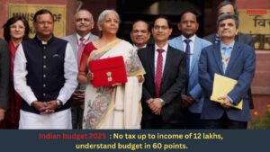 Indian budget 2025 Biggest announcement : No tax up to income of 12 lakhs, understand budget in 60 points.